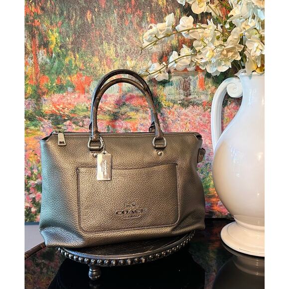 Coach Handbags - EUC Coach F38054 Mini Emma Satchel in Pewter